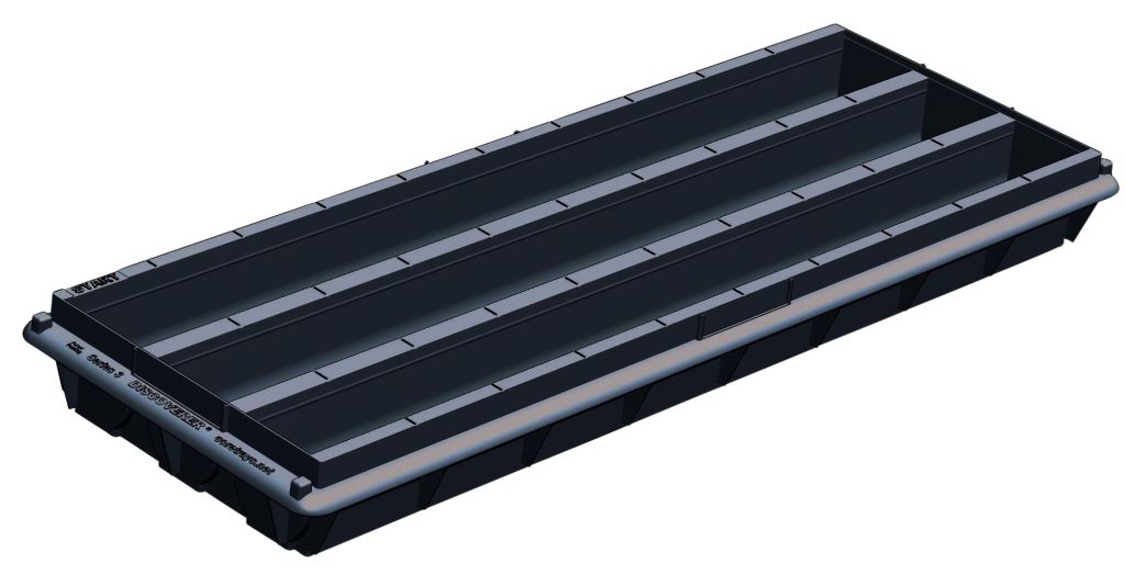 Discoverer® Flat Bottom Series 3 Black HyLogging Core Trays